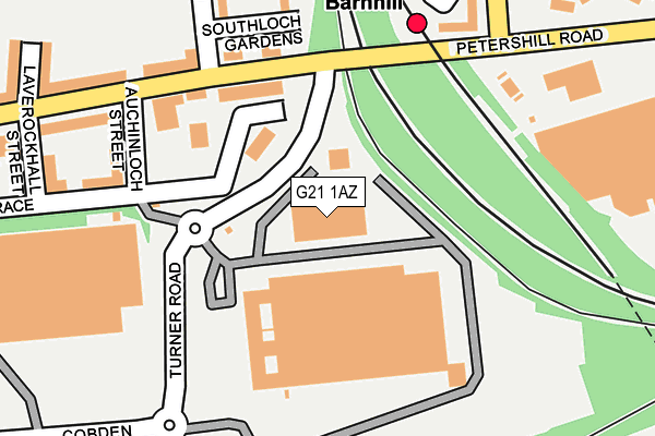 G21 1AZ map - OS OpenMap – Local (Ordnance Survey)