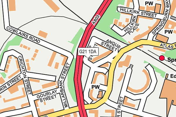 G21 1DA map - OS OpenMap – Local (Ordnance Survey)