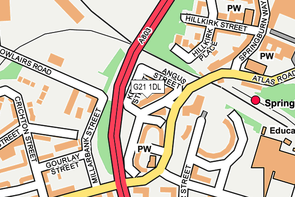 G21 1DL map - OS OpenMap – Local (Ordnance Survey)