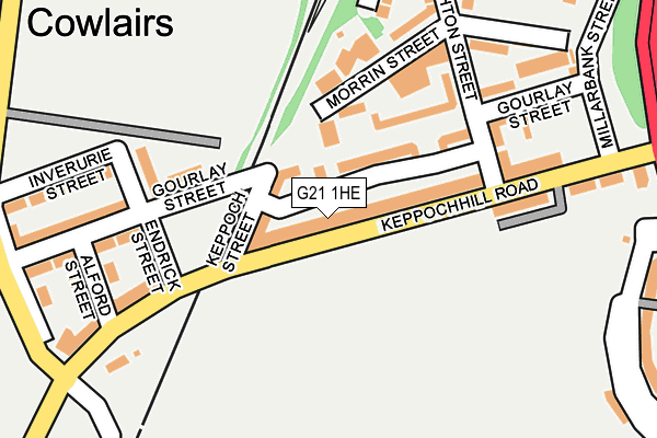 G21 1HE map - OS OpenMap – Local (Ordnance Survey)