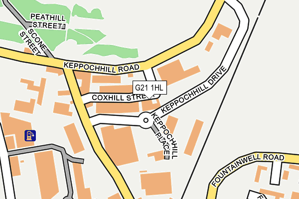 G21 1HL map - OS OpenMap – Local (Ordnance Survey)