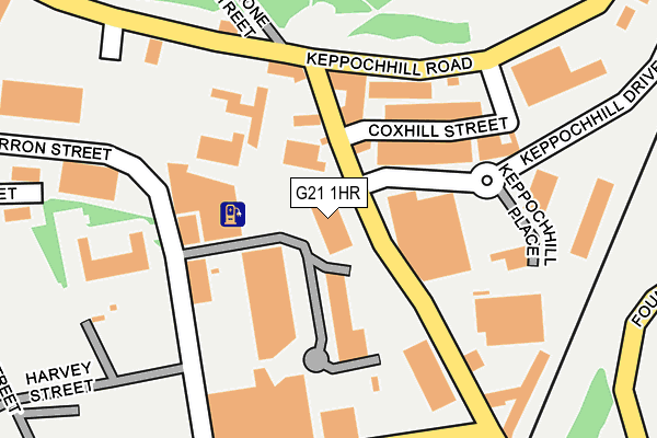 G21 1HR map - OS OpenMap – Local (Ordnance Survey)