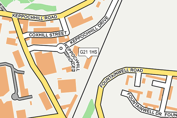 G21 1HS map - OS OpenMap – Local (Ordnance Survey)