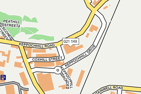 G21 1HX map - OS OpenMap – Local (Ordnance Survey)