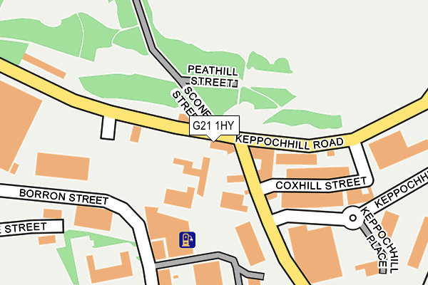 G21 1HY map - OS OpenMap – Local (Ordnance Survey)