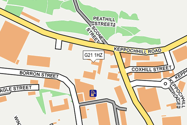 G21 1HZ map - OS OpenMap – Local (Ordnance Survey)