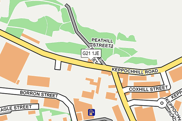 G21 1JE map - OS OpenMap – Local (Ordnance Survey)