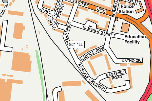 G21 1LL map - OS OpenMap – Local (Ordnance Survey)
