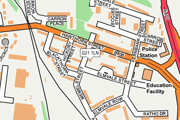 G21 1LN map - OS OpenMap – Local (Ordnance Survey)