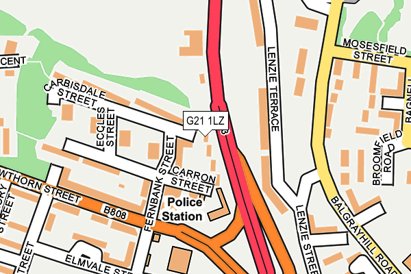 G21 1LZ map - OS OpenMap – Local (Ordnance Survey)