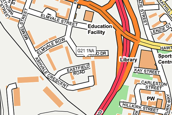 G21 1NA map - OS OpenMap – Local (Ordnance Survey)