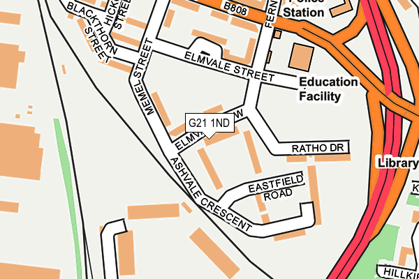 G21 1ND map - OS OpenMap – Local (Ordnance Survey)