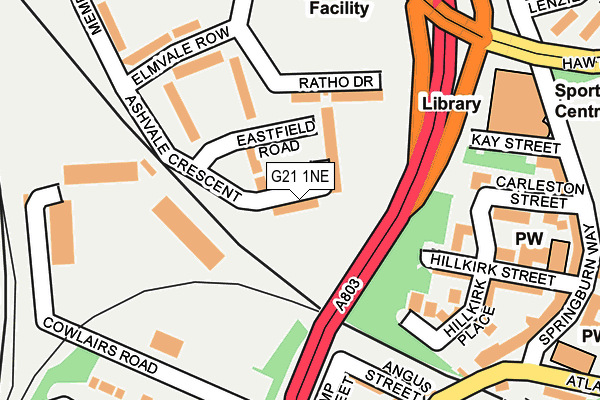 G21 1NE map - OS OpenMap – Local (Ordnance Survey)