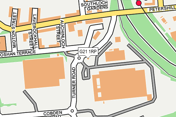 G21 1RP map - OS OpenMap – Local (Ordnance Survey)