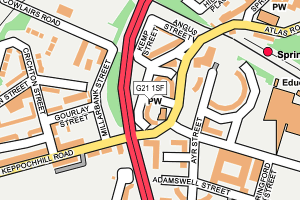 G21 1SF map - OS OpenMap – Local (Ordnance Survey)