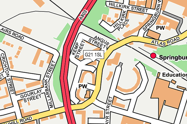G21 1SL map - OS OpenMap – Local (Ordnance Survey)