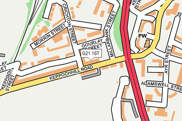 G21 1ST map - OS OpenMap – Local (Ordnance Survey)