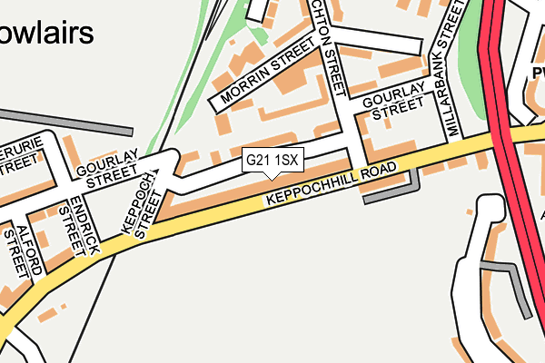 G21 1SX map - OS OpenMap – Local (Ordnance Survey)