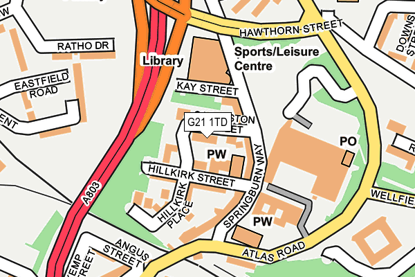 G21 1TD map - OS OpenMap – Local (Ordnance Survey)