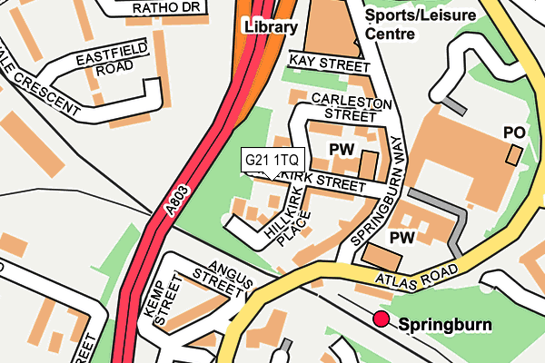 G21 1TQ map - OS OpenMap – Local (Ordnance Survey)