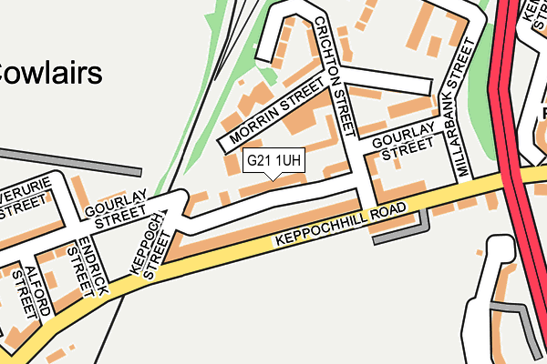 G21 1UH map - OS OpenMap – Local (Ordnance Survey)
