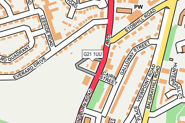 G21 1UU map - OS OpenMap – Local (Ordnance Survey)