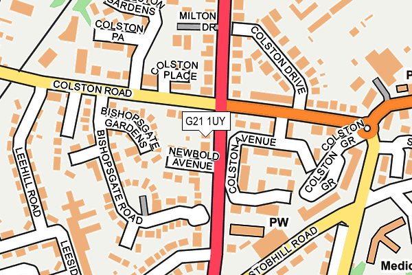 G21 1UY map - OS OpenMap – Local (Ordnance Survey)