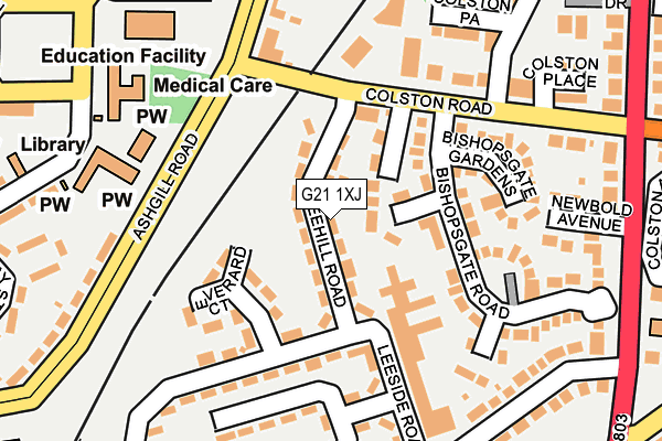 G21 1XJ map - OS OpenMap – Local (Ordnance Survey)