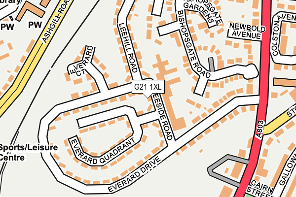 G21 1XL map - OS OpenMap – Local (Ordnance Survey)