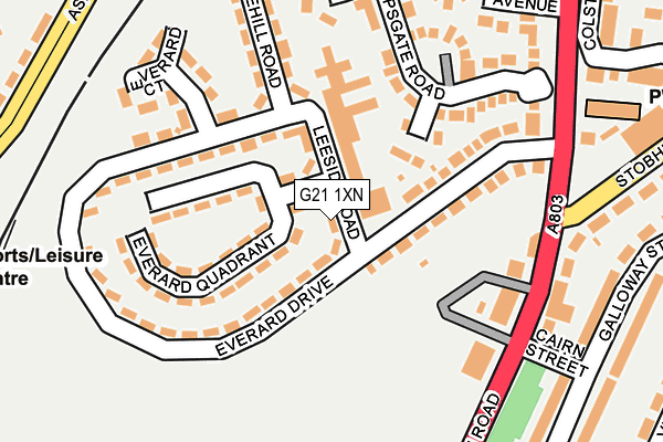 G21 1XN map - OS OpenMap – Local (Ordnance Survey)