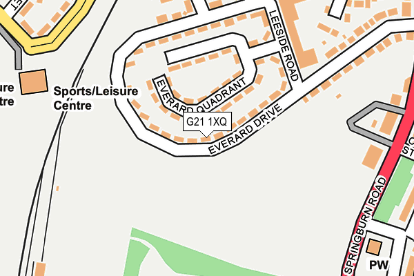 G21 1XQ map - OS OpenMap – Local (Ordnance Survey)