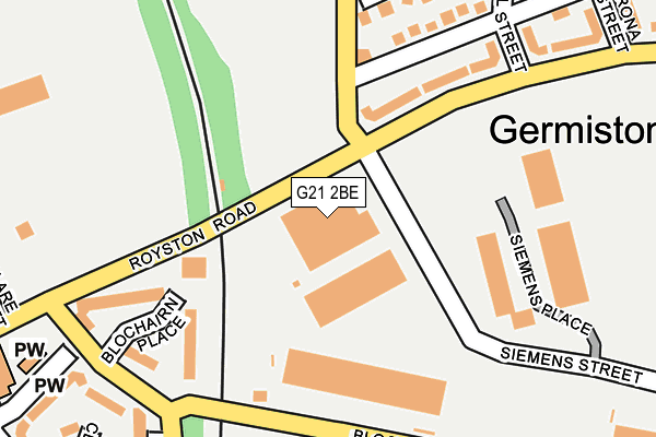 G21 2BE map - OS OpenMap – Local (Ordnance Survey)