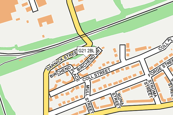 G21 2BL map - OS OpenMap – Local (Ordnance Survey)