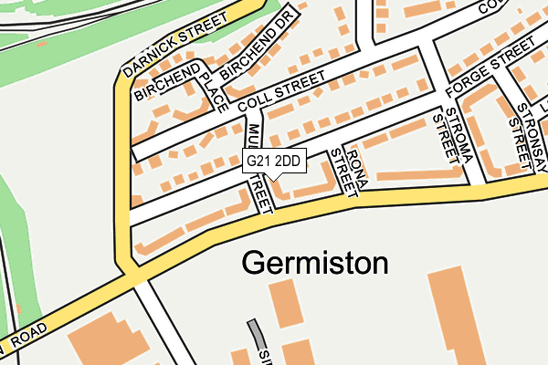 G21 2DD map - OS OpenMap – Local (Ordnance Survey)