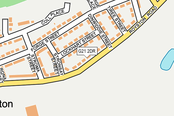 G21 2DR map - OS OpenMap – Local (Ordnance Survey)
