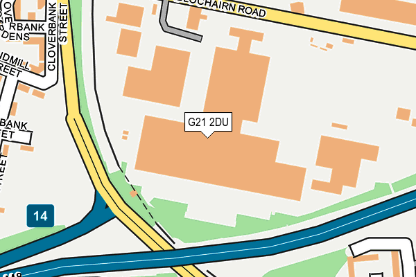 G21 2DU map - OS OpenMap – Local (Ordnance Survey)