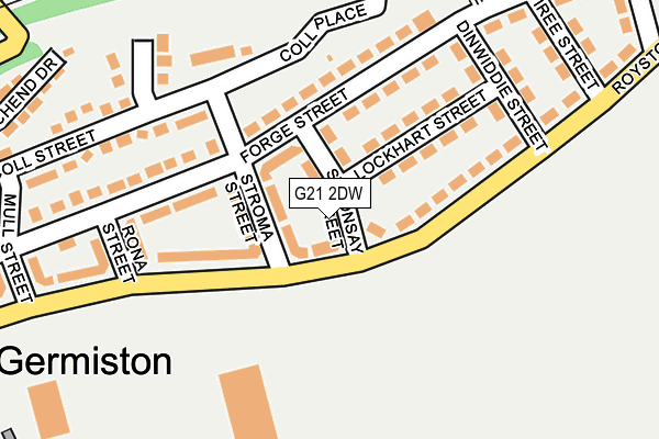 G21 2DW map - OS OpenMap – Local (Ordnance Survey)