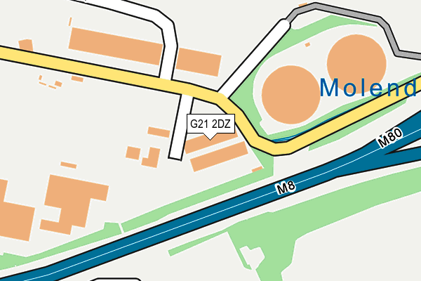 G21 2DZ map - OS OpenMap – Local (Ordnance Survey)