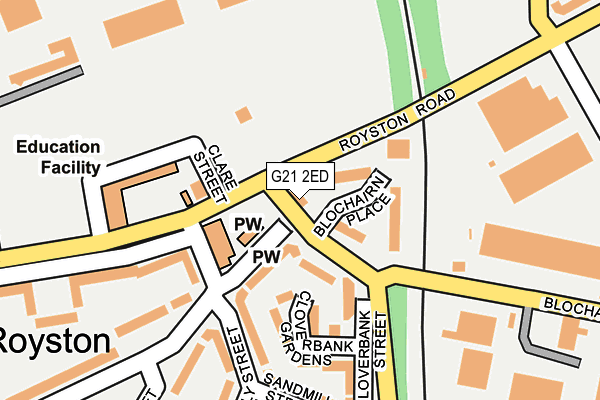 G21 2ED map - OS OpenMap – Local (Ordnance Survey)