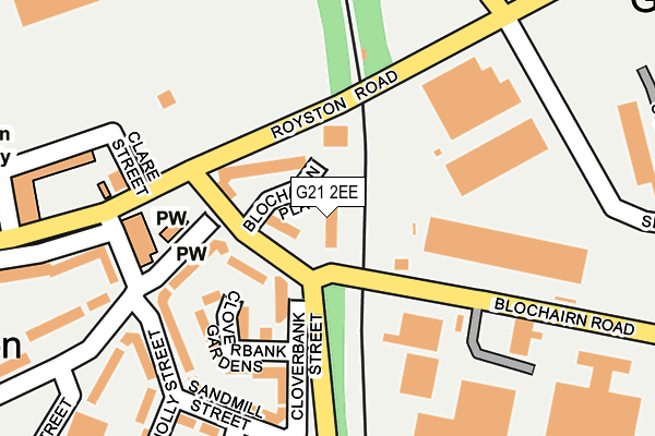 G21 2EE map - OS OpenMap – Local (Ordnance Survey)