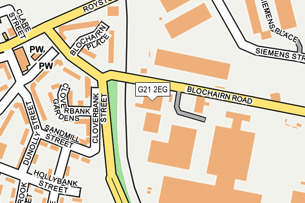 G21 2EG map - OS OpenMap – Local (Ordnance Survey)