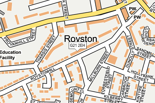 G21 2EH map - OS OpenMap – Local (Ordnance Survey)