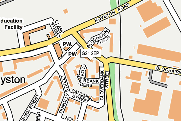 G21 2EP map - OS OpenMap – Local (Ordnance Survey)