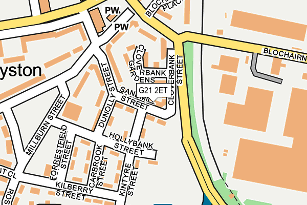 G21 2ET map - OS OpenMap – Local (Ordnance Survey)