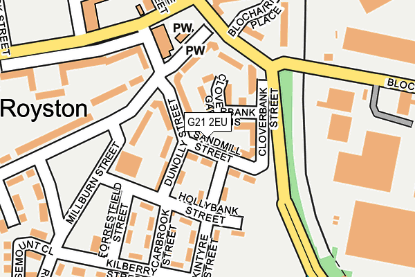 G21 2EU map - OS OpenMap – Local (Ordnance Survey)
