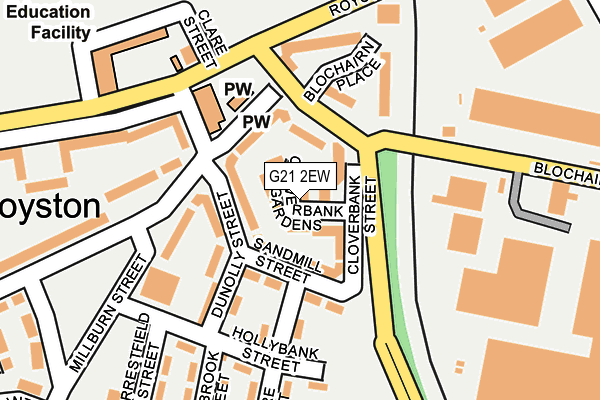 G21 2EW map - OS OpenMap – Local (Ordnance Survey)