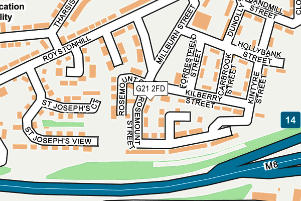 G21 2FD map - OS OpenMap – Local (Ordnance Survey)