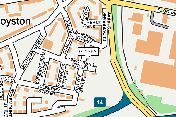 G21 2HA map - OS OpenMap – Local (Ordnance Survey)