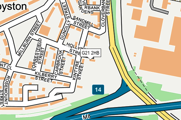 G21 2HB map - OS OpenMap – Local (Ordnance Survey)