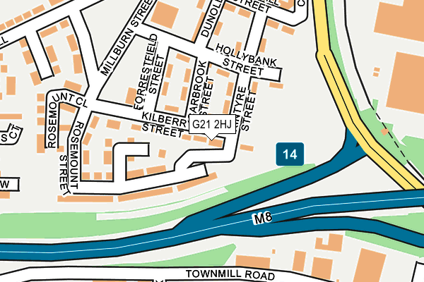 G21 2HJ map - OS OpenMap – Local (Ordnance Survey)